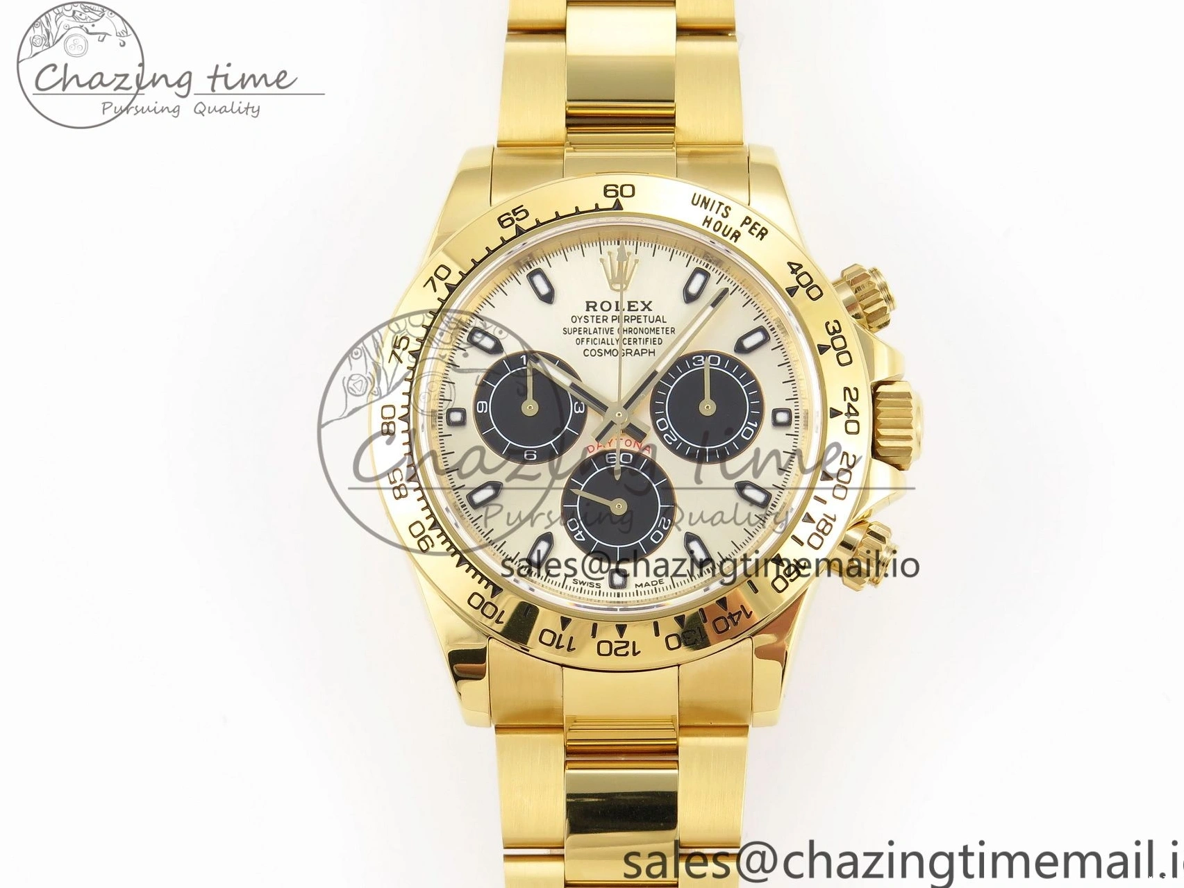 MiroTime 0101 Durable Daytona 116508 KING 1:1 Best Edition YG Black Dial on YG Bracelet SH 1907